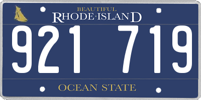 RI license plate 921719