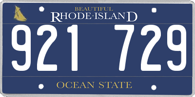 RI license plate 921729
