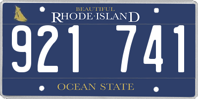 RI license plate 921741