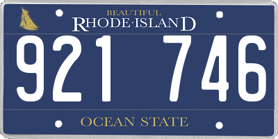 RI license plate 921746