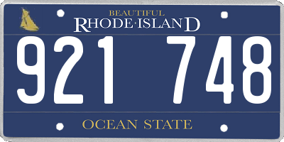RI license plate 921748