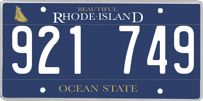 RI license plate 921749