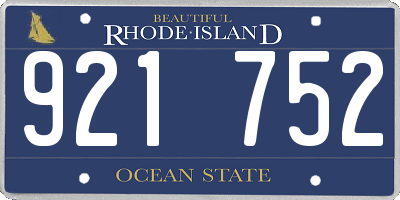 RI license plate 921752