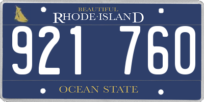 RI license plate 921760