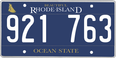 RI license plate 921763
