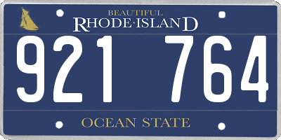 RI license plate 921764