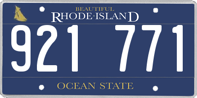 RI license plate 921771