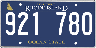 RI license plate 921780