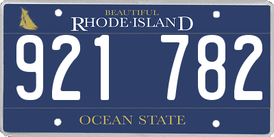 RI license plate 921782