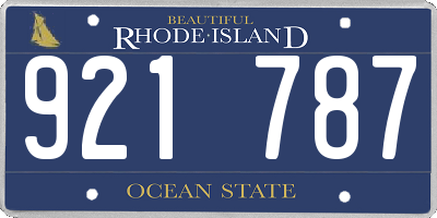 RI license plate 921787