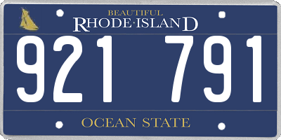 RI license plate 921791
