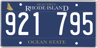RI license plate 921795