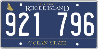RI license plate 921796
