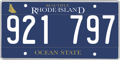 RI license plate 921797