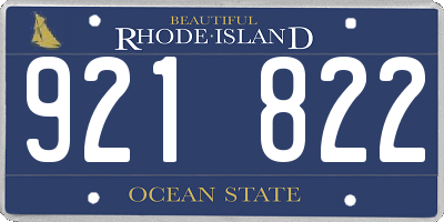 RI license plate 921822