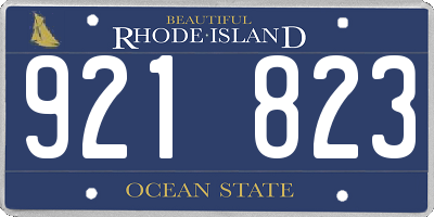 RI license plate 921823