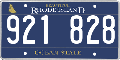 RI license plate 921828