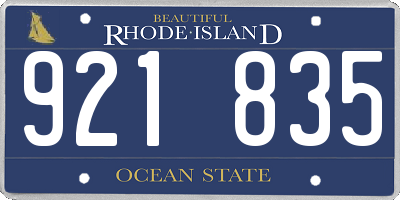 RI license plate 921835
