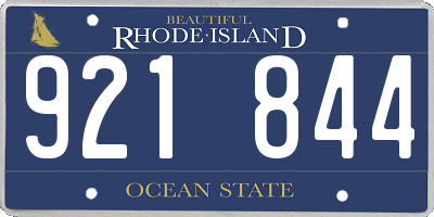 RI license plate 921844