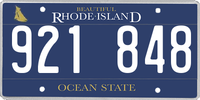 RI license plate 921848