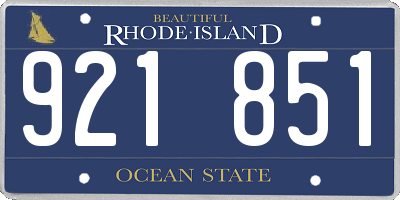 RI license plate 921851