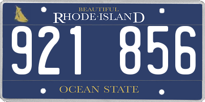 RI license plate 921856