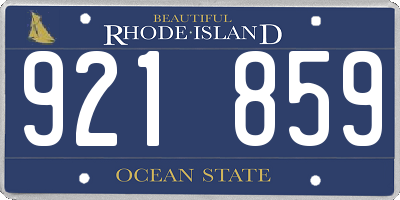 RI license plate 921859