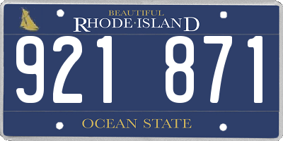RI license plate 921871