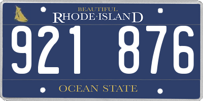 RI license plate 921876