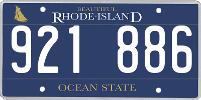 RI license plate 921886