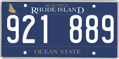 RI license plate 921889