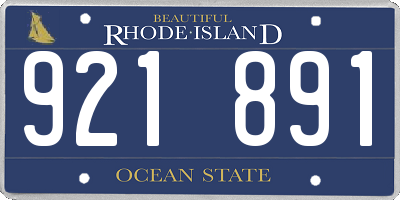RI license plate 921891