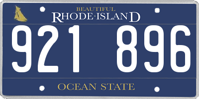 RI license plate 921896