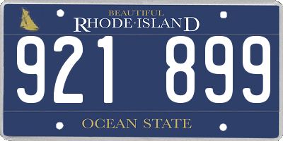 RI license plate 921899