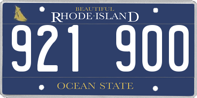 RI license plate 921900