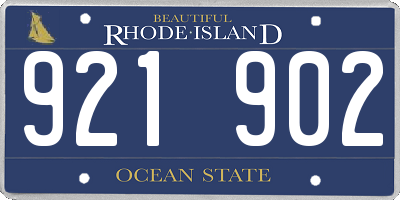RI license plate 921902