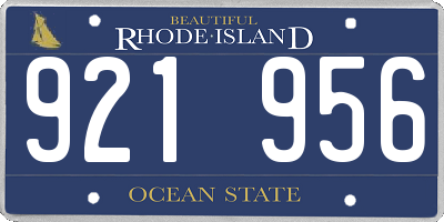 RI license plate 921956