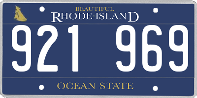 RI license plate 921969