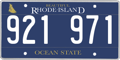 RI license plate 921971