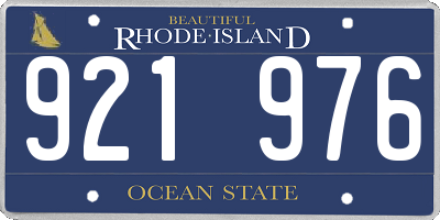 RI license plate 921976