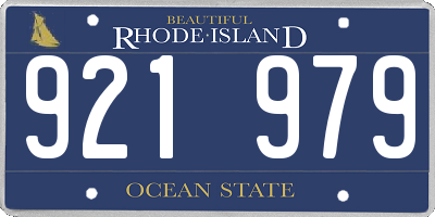 RI license plate 921979