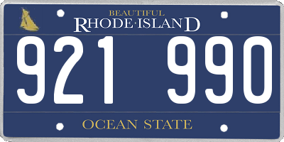 RI license plate 921990