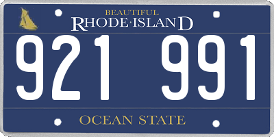 RI license plate 921991