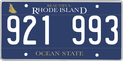 RI license plate 921993