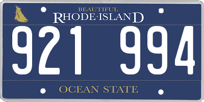 RI license plate 921994