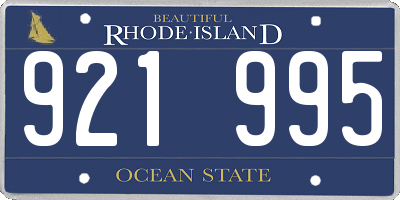 RI license plate 921995