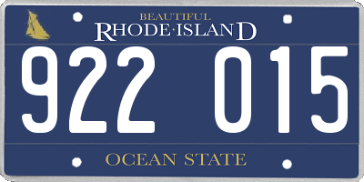 RI license plate 922015