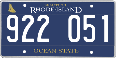 RI license plate 922051