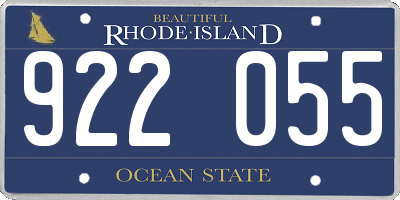 RI license plate 922055