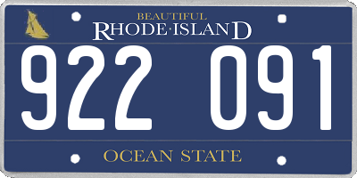 RI license plate 922091
